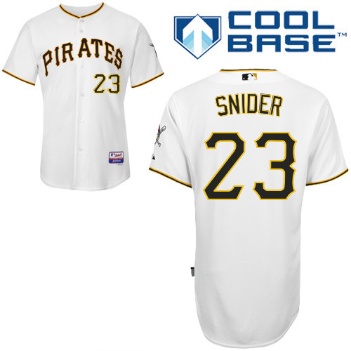 Travis Snider #23 MLB Jersey-Pittsburgh Pirates Men's Authentic Home White Cool Base Baseball Jersey